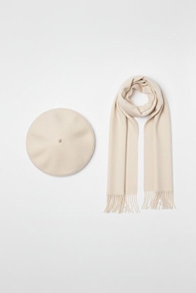 derikem Women's Winter French Painter Beret and Shawl Two-Piece Set Shawl and Beret Winter Set