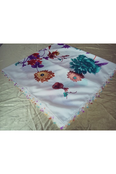 REYHAN Cenk and Zarif Handcrafted Needlework Embroidered Writing/Needlework Yemeni/Handcrafted Cheesecloth/Head Covering