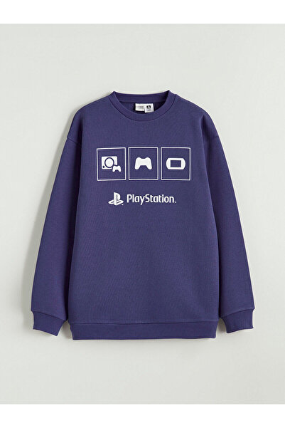 LC Waikiki Seray Yeni Sezon PlayStation Baskılı Erkek Çocuk Kalın Sweatshirt