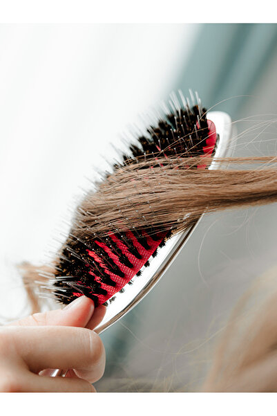 Hairy Brush Premium hairbrush with natural boar bristles and antistatic silicone, for all hair types