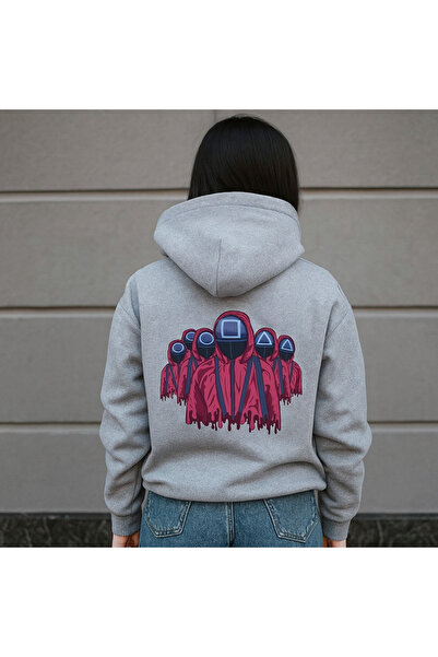 CLASSY.MODA Unisex με κουκούλα 3 Thread Ş επένδυση fleece Kangaroo Pocket Geo...