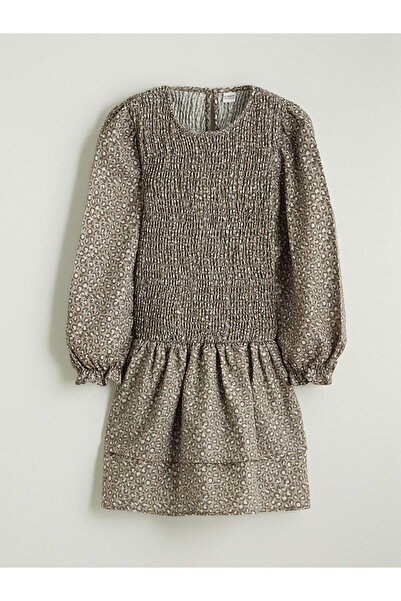 LC Waikiki LCW Παιδικό φόρεμα για κορίτσια με στάμπα με λαιμόκοψη