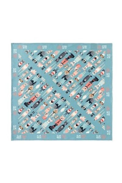 All We Need Is Pets Fashion Aficionado Dogs Blue Silk Bandana for Dogs and Pet Lovers