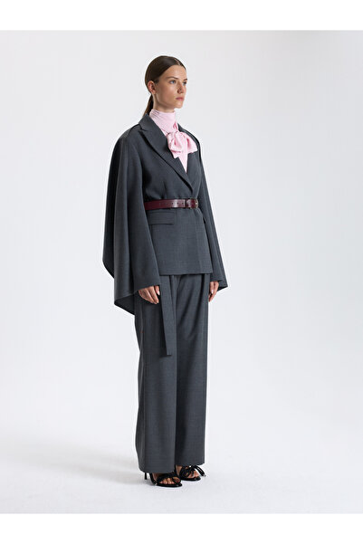 BAQA Gray Cape Detailed Jacket