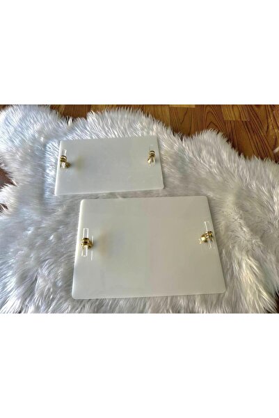 DREAM HEDİYELİK Şık Sunumluk ve Modern Pleksi İkili Sunum Tepsisi –Nişan Teps...