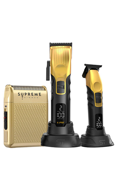 Supreme Trimmer Fade Tıraş Makinesi Seti – Solo Shaver + 2Spee Trimmer & 2Spe...