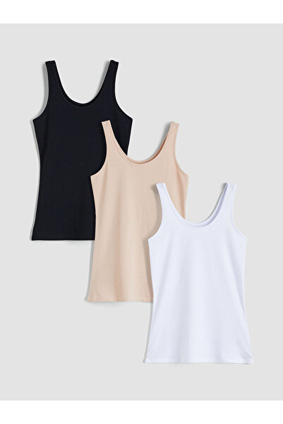 LC Waikiki Peak New Season U Neck Women's Undershirt 3-Pack