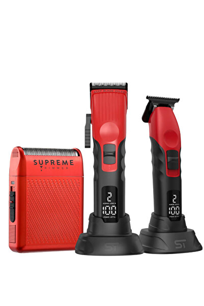 Supreme Trimmer Fade Tıraş Makinesi Seti – Solo Shaver + 2Spee Trimmer & 2Spe...