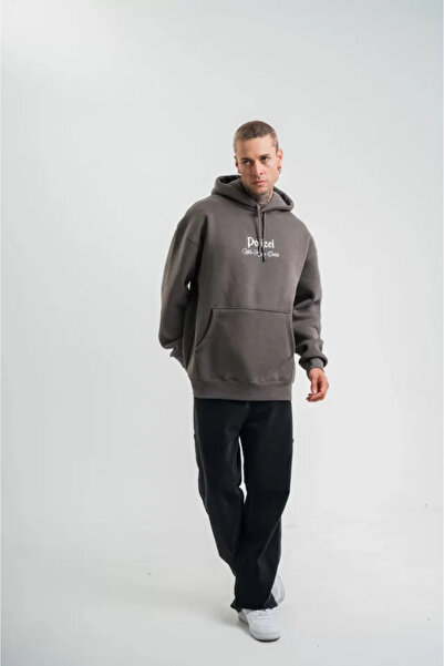 GENCULUS Poizei Premium Quality Hooded Digital Patched Sweatshirt Smoked