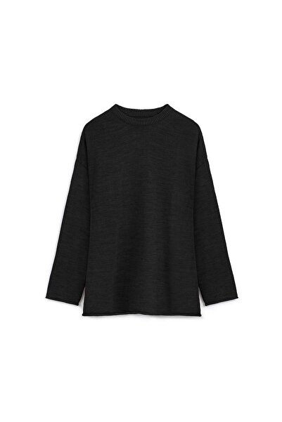 praye Oversize Knitwear Sweater Black