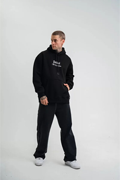 GENCULUS Polizei Premium Quality Hooded Digital Patch Weathirt Black