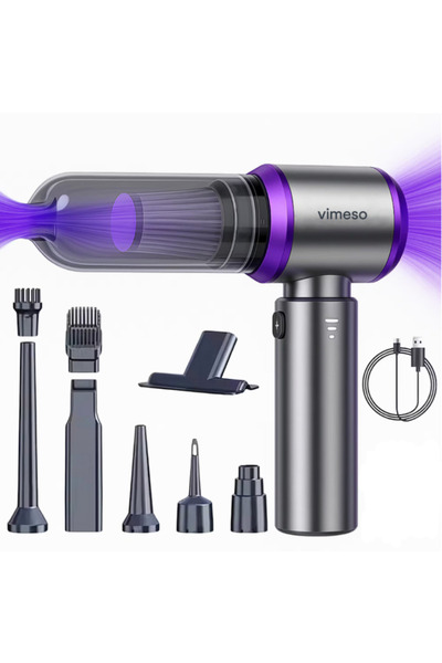 Vimeso Vimeso 4 in 1 Portable Vacuum Cleaner, 100W, 15000Pa, HEPA, 3 Speeds, 6000mAh, 9 Accessories