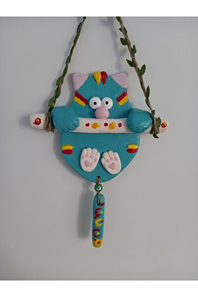 escoines koleksiyon Escoines El Yapımı Taş Tozu Askılı Kedi Bahçe Duvar Süsü Dekoratif Sevimli Biblo 39963691d1a47ae677