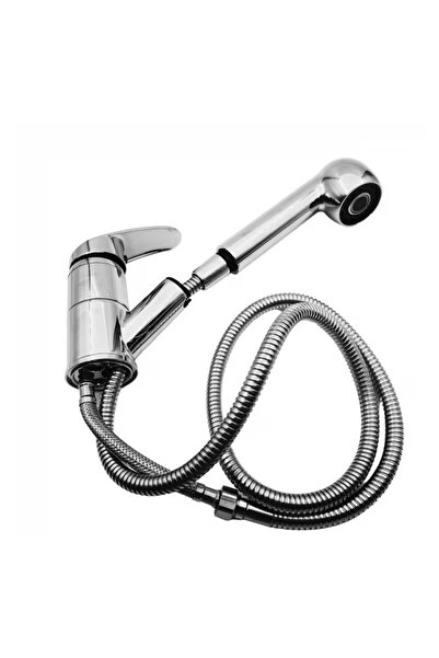 ITALOMIX Faucet with Retractable Shower, Countertop Mount, Single Lever