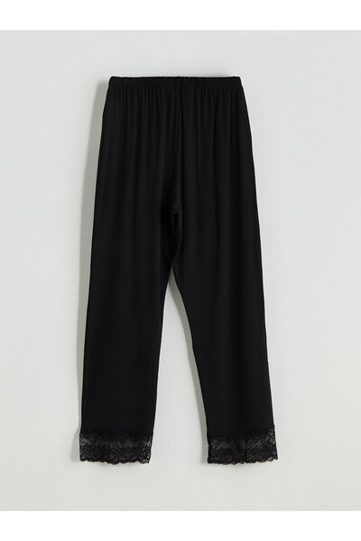 LC Waikiki Vizyon New Season Elastic Waist Lace Detailed Women's Pajama Bottoms