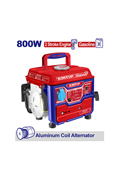 EMTOP Generator pe benzină EGGRR0821, 800W, 4L, 2 timpi, 220V