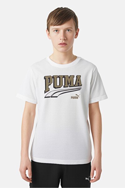 Puma Kids Boy Sportswear Fit Short Sleeve Outdoor T-Shirt, White