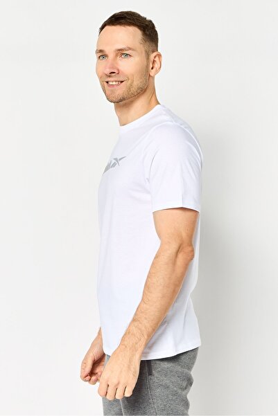 Reebok Men Sportswear Fit Short Sleeve Outdoor T-Shirt, White