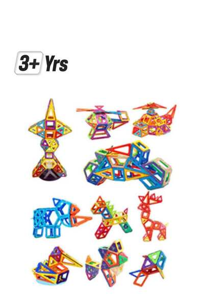 Arabest BTI-44 191-Piece Magnetic Educational Construction Building Blocks Set 191 3+ Years