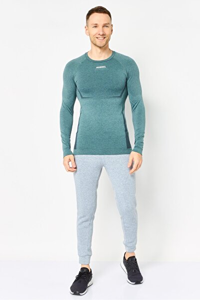 hummel Men Sportswear Fit Long Sleeve Training Tops, Pine Green