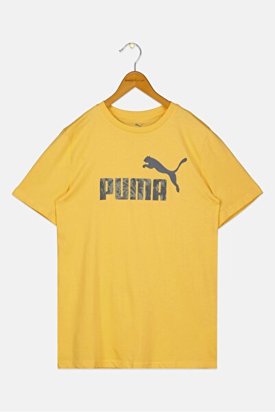 Puma Kids Boy Sportswear Fit Short Sleeve Outdoor T-Shirt, Light Yellow