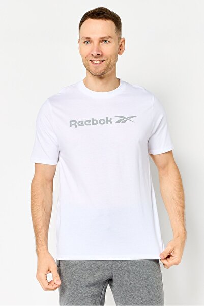 Reebok Men Sportswear Fit Short Sleeve Outdoor T-Shirt, White
