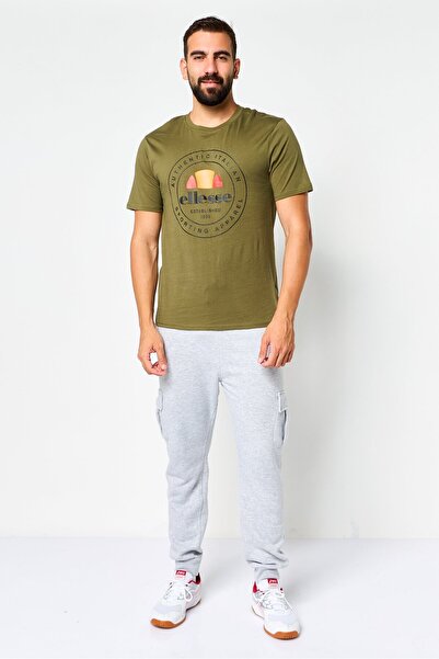 Ellesse Men Sportswear Fit Short Sleeve Outdoor T-Shirt, Olive