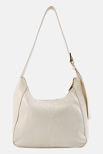 LASOCKI Women Brand Logo Shoulder Bag, Ivory