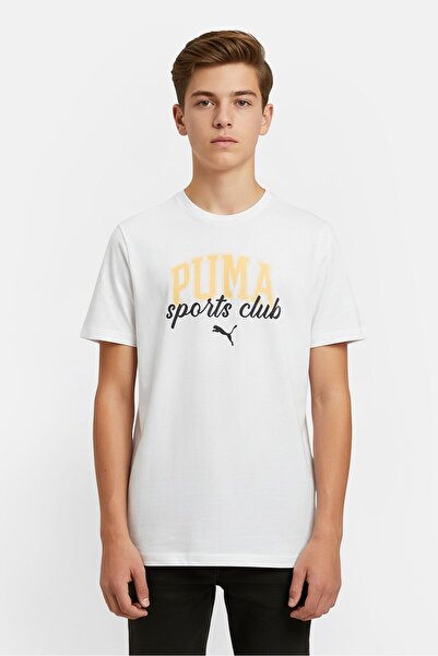 Puma Kids Boy Sportswear Fit Short Sleeve Outdoor T-Shirt, White