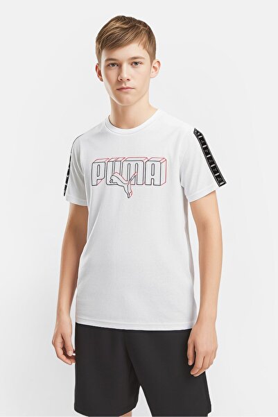 Puma Kids Boy Short Sleeve Outdoor T-Shirt, White