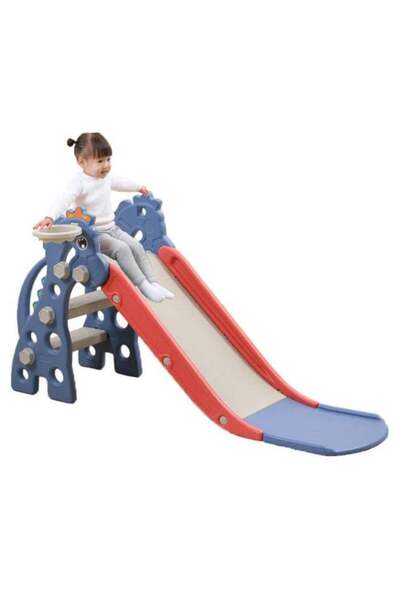 Ma Baby MaBaby Kids Folding Toddler Slide with Stairs and Basketball Hoop (Age 1-3)