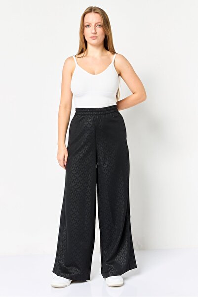 adidas Women Loose Fit Training Wide Leg Track Pants, Black