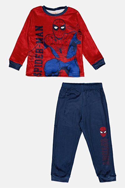 Marvel Toddlers Boy 2Pcs Spider-Man Pajama Top And Bottom Set, Multicolor