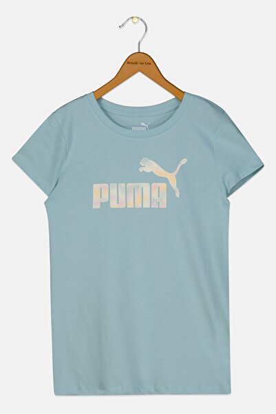Puma Kids Girl Sportswear Fit Short Sleeve Outdoor Top, Turquoise