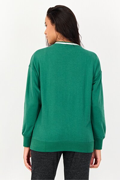 Puma Women Oversized Fit Long Sleeve Training Sweatshirt, Green