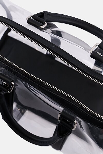 Steve Madden Women 6 Pieces Brand Logo Satchel Bag Gift Set, Black