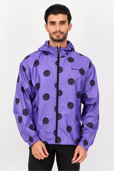 adidas Men Sportswear Fit Long Sleeve Outdoor Windbreaker Jacket, Multicolor