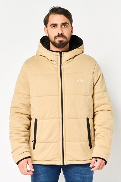 Lacoste Men Brand Logo Puffer Jacket, Beige