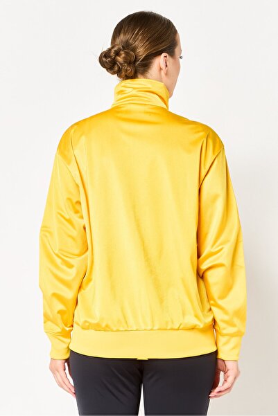 adidas Women Sportwear Fit Brand Logo Long Sleeve Outdoor Jacket, Yellow