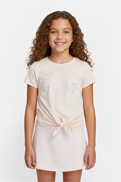 Puma Kids Girl 2 Pieces Brand Logo Top And Short Set, Multicolor