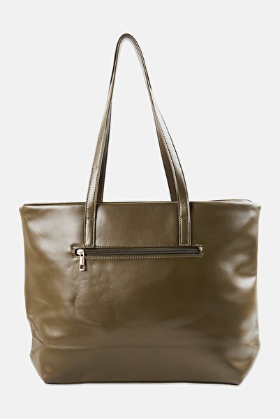 French Connection Women Brand Logo Shopper Bag, Dark Olive