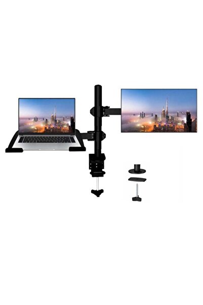 fulina Laptop Monitor Mount Stand Height Adjustable Desk Mount Monitor Arm with Dual Monitor Desk Holder