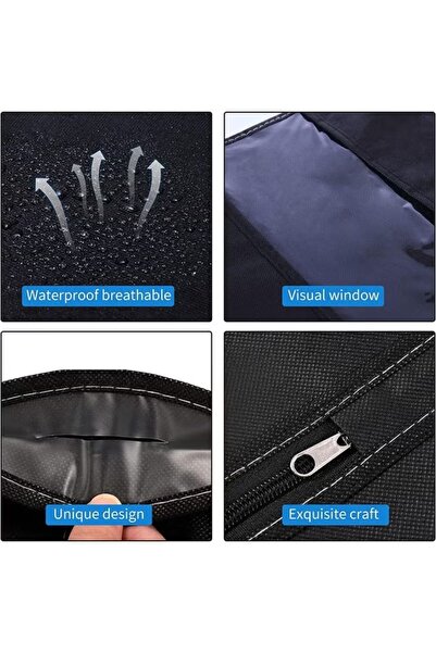 Generic 5Pcs Dress Bag Garment Bag EVA Suit Bags Clothes Covers with Transparent Window, Dustproof
