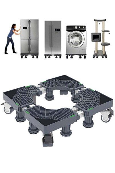 Beauenty Washing Machine Stand Fridge Base with 4 Locking Wheels & 8 Feet