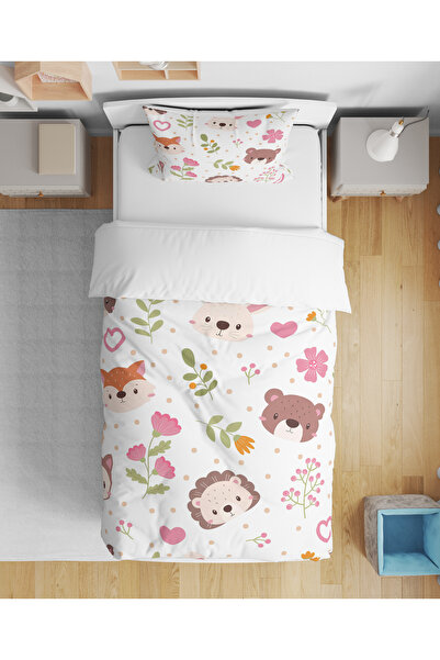 Home طقم سرير رقمي ثلاثي الأبعاد بنمط حيوانات لطيفة مطبوع طقم سرير فردي بدون ...