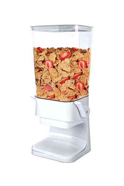fulina Countertop Cereal Dispenser, 5.5Litre Large Capacity Cereal Container Storage Candy & Snack (White)
