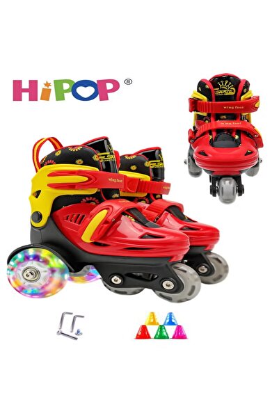 HIPOP New Kids Roller Skate Shoes with Removable Inner Liner,Capsizing Prevention Triangle Wheel Stable De