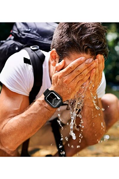 Generic 44mm 360° Protective Case - Waterproof Hard PC Bumper with HD Tempered Glass Screen Protector