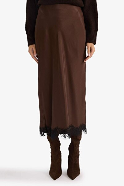 DeFacto Kalem Normal Waist Satin Midi Skirt G7005Ax25Wn