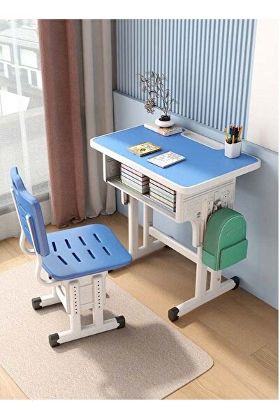 ZUIHAO Home Adjustable Height Children Kids Study Desk and Chair Set